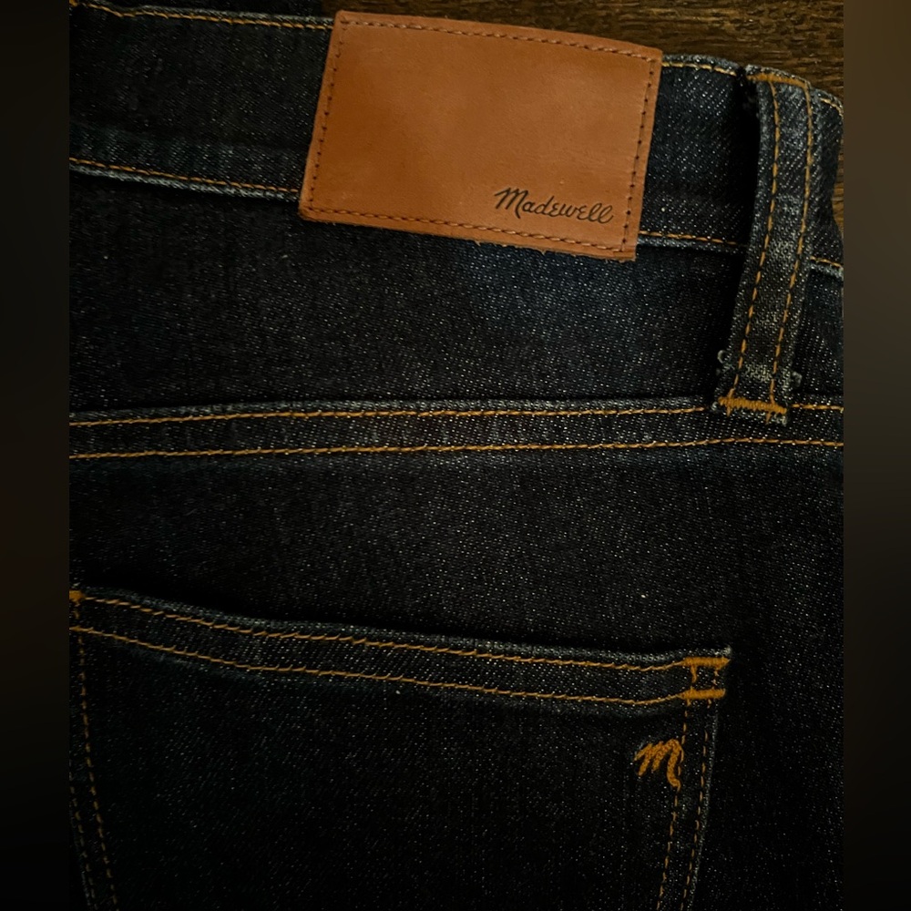 MADEWELL BUNDLE Leather backpack bag jeans seersucker skirt leggings tan… - Picture 7 of 16